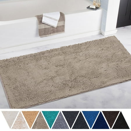 Deartown Bath Mat Runner For Bathroom Rugs Long Floor Mats Perfect For Tub Shower Doormat 27 5x47 Inch Beige