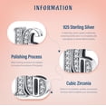 thumbnail image 4 of NINGAN Sparkling S925 Clear Pave Number 16 Bead Charm for Women Moment Charm Bracelet, 4 of 6