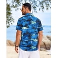 thumbnail image 6 of COOFANDY Beach Button Up Shirts for Men Hawaiian Flower Short Sleeve Shirts Tropical Beach Shirts, 6 of 7