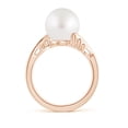 thumbnail image 2 of ANGARA South Sea Cultured Pearl Ring with Wing Motifs in 14K Rose Gold for Women | June Birthstone, Birthday, Anniversary, Jewelry Gift for Women | Pearl Ring, 2 of 9