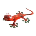 thumbnail image 2 of Decoración de pared moderna Estatua de animal Escultura de pared Adornos Obra de arte Estatuilla en Gecko para hotel, sala de estar, patio, Rojo Soledad Figuritas de pared Gecko, 2 of 8