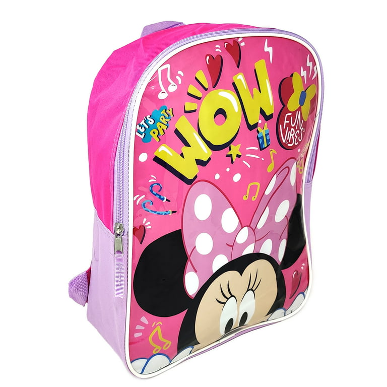 Ruz Minnie Mouse 15 School Bag Backpack (Red-Pink)