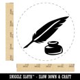 thumbnail image 2 of Quill Feather Pen and Ink Rubber Stamp for Scrapbooking Crafting Stamping - Large 1-1/4 Inch, 2 of 7