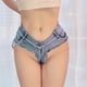 thumbnail image 2 of Pantalones cortos vaqueros de cintura baja para mujer, pantalones cortos vaqueros de algodón a la moda de verano 2022, pantalones cortos sexis ajustados para mujer, pantalones vaqueros súper cortos pa, 2 of 5