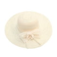 thumbnail image 5 of Prolriy Kenntucky Derby Hats for Women Summer Dress Hat Wide Leaf Flower Bridal Shower Hat Sun Hats Beach Hat Sun Hats for Women Fascinators Hats for Women Beige, 5 of 5