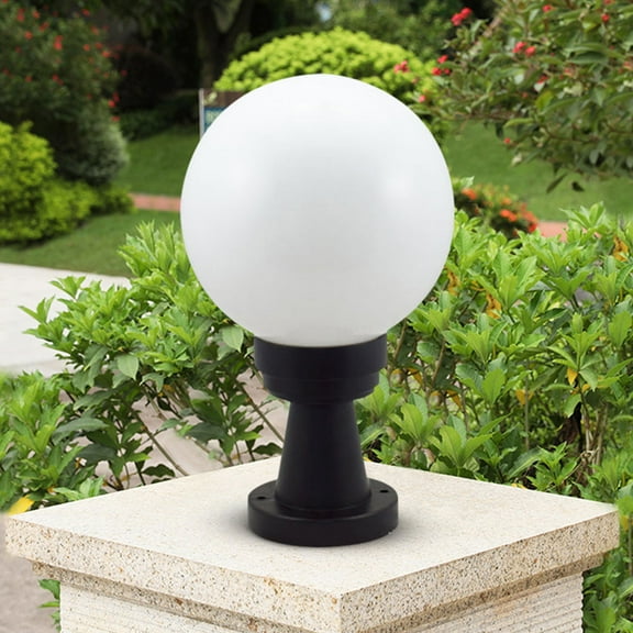 GAXIRE 1Set White Globe Shade for Outdoor Lamp Post 11.8In Diameter