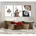 thumbnail image 2 of Trendy Leopard Prints Canvas Wall Art Cheetah Aesthetic Pictures Funky Preppy Lucky 8 Ball Posters Eclectic Ace Painting Wall Decor for Girls Room Apartment Dorm Unframed, 2 of 6