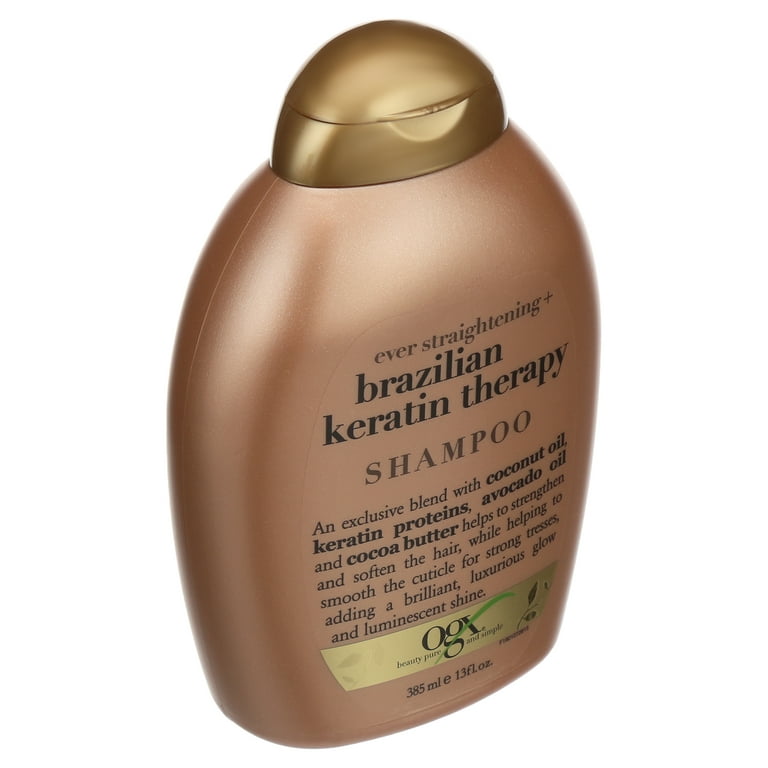 OGX Ever Straightening + Brazilian Keratin Therapy Shampoo, 13 FL - Walmart.com