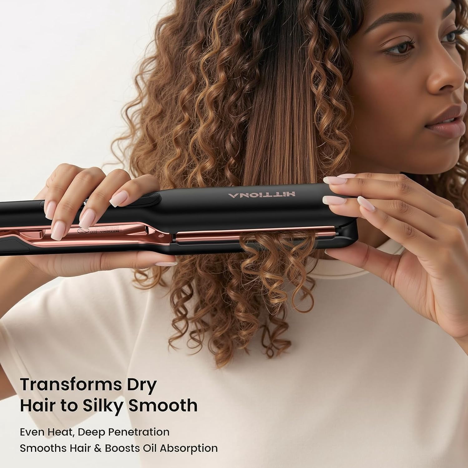 Flat Iron Hair Straightener, 1.75” Ceramic Infrared Ionic Flat