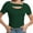 Deep Green, variant on Womens Summer Short Sleeve T Shirts Slim Fit One Piece Cutout Scoop Neck Going Out Date Night Tops