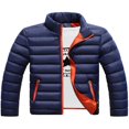 thumbnail image 1 of Manteau d'Hiver Chaud pour Hommes Veste Ultralégère à Col Montant Slim, 1 of 6