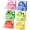 Pink+Blue+Green+Yellow+Red+Chartreuse, variant on Transparent Glitter Sticky Notes, 3 x 3 Inch Full Adhesive Waterproof Quick-Dry Writing Notes