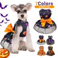 thumbnail image 2 of Ropa de Halloween para perros, camiseta para mascotas de playa de verano para perros pequeños, medianos y grandes, ropa para cachorros y gatos, abrigo de disfraz para mascotas, vestido colorido, 2 of 4