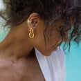 thumbnail image 6 of GDCOIN Double Hoop Earrings 14K Gold Plated Small Simple Everyday Jewelry for Women, 6 of 10