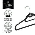 thumbnail image 3 of Trio Home Heavy Duty Rubber Hanger with Cascade Hook and Tie Bar,360 Degree Rotatable Hook (10 PACK) - Black, 3 of 5