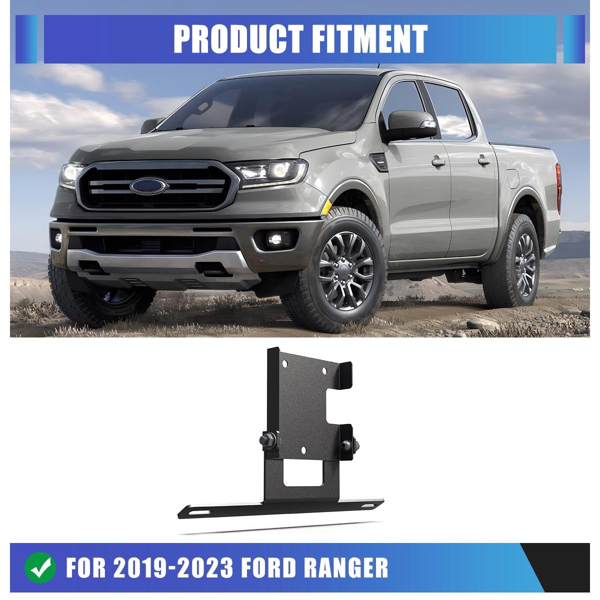 Front Bumper ACC Module Relocation Bracket for Ford Ranger 2019 2020 2021 2022 2023,Heavy Duty Steel Adaptive Cruise Control Sensor Bracket