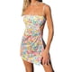 thumbnail image 1 of SAYOO Vestido ajustado con abertura para mujer, cuello barco, sin mangas, de una pieza SAYOO Sexy, 1 of 8