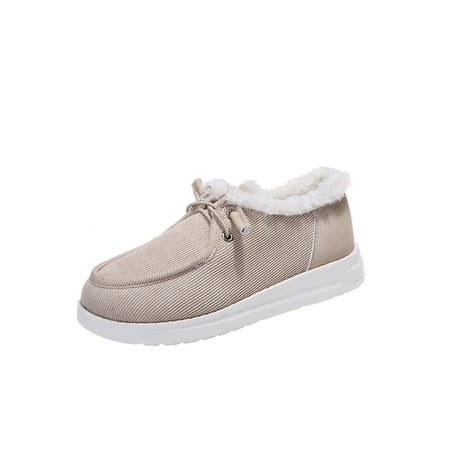 

SIMANLAN Womens Memory Foam Comfort Faux Fur Moccasin Loafer Rubber Sole Winter Plush Outdoor Cozy Slipper