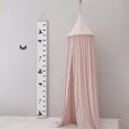 thumbnail image 3 of Kids Bed Canopy with PomPom Cotton Canopy for Crib Baby Girl Netting Cover Canopy Crib Curtain Reading Nook Hanging Tent Nursery Play Game Castle House Decoration - Pink, 3 of 7