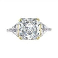 thumbnail image 2 of 8ct Zircon Eternity Wedding Rings for Women Cushion Cut 10*10mm Zircon Women Engagement Rings S925 Sterling Silver Rings for Women Stylish Hypoallergenic Personalized Promise Rings, 2 of 9