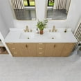 thumbnail image 4 of Cadiz 84" Double Bath Vanity in Washed Ash Grey with White Composite Stone Top, 4 of 16