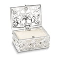 thumbnail image 2 of Luxury Giftware by Jere Bejeweled ALLURING Rectangle Silver-tone Heart Trinket Box with Matching 18 inch Necklace, 2 of 4