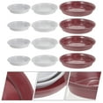 thumbnail image 1 of OULII 12Pcs Coffee Color Plastic Plant Drip Trays for Indoor Flower Pots with Stable Base Design, 1 of 5