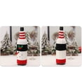 thumbnail image 4 of Navidad Santa Claus cubierta de botella de vino media a prueba de polvo de punto Universal ropa elástica decoración de Navidad decoraciones de Kits de decoración para fiestas Muñeco de nieve Toystoory HA068075-02, 4 of 6