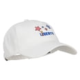 thumbnail image 5 of Liberty Embroidered Washed Cap - White OSFM, 5 of 5