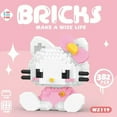 thumbnail image 2 of Kawaii Hello Kitty Blocks Cinnamoroll My Melody Kulomi Action Figures Mini Building Block Diy Assembly Model Educational Toys, 2 of 6