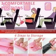 thumbnail image 6 of Foot Hammock for Plane Travel, Upgraded Wide Airplane Foot Hammock with Detachable Hardboard, Portable Footrest for Air Travel Essentials Long Flights Flying, Adjustable Foot Rest Leg Hammock, 6 of 12