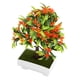 thumbnail image 3 of Bonsai Artificial Zhivalor Flor olla falsa seda rojo, 3 of 8