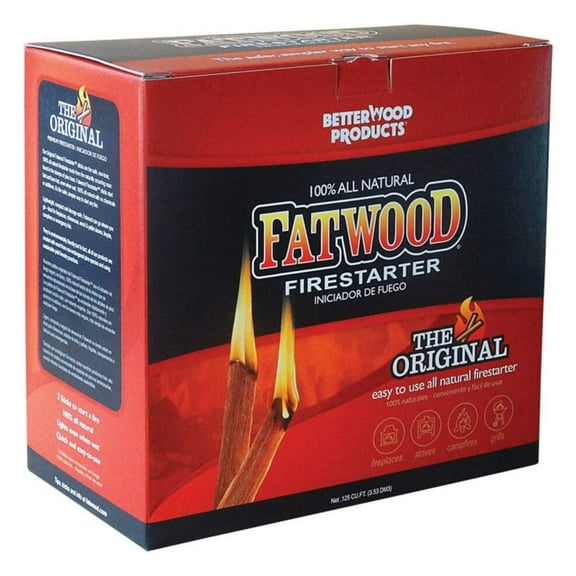 FATWOOD Wood Products Int'l 9987 Firestarter.125 Cu. Ft, 5-Lbs. - Quantity 44