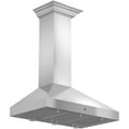 thumbnail image 2 of ZLINE 48 in. Wall Mount Range Hood in Stainless Steel with Crown Molding (KL3CRN-48), 2 of 5