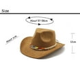 thumbnail image 2 of JYYYBF Cowboy Hats for Women Men Retro Classic Suede Cowgirl Hats Wide Brim Western Sun Hats, 2 of 5
