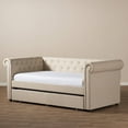 thumbnail image 5 of Baxton Studio Mabelle Modern and Contemporary Beige Fabric Trundle Daybed, 5 of 6