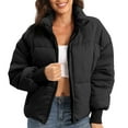 thumbnail image 3 of Womens Winter Baggy Zip Puffer jackets Short Down Jacket Coat, 3 of 7