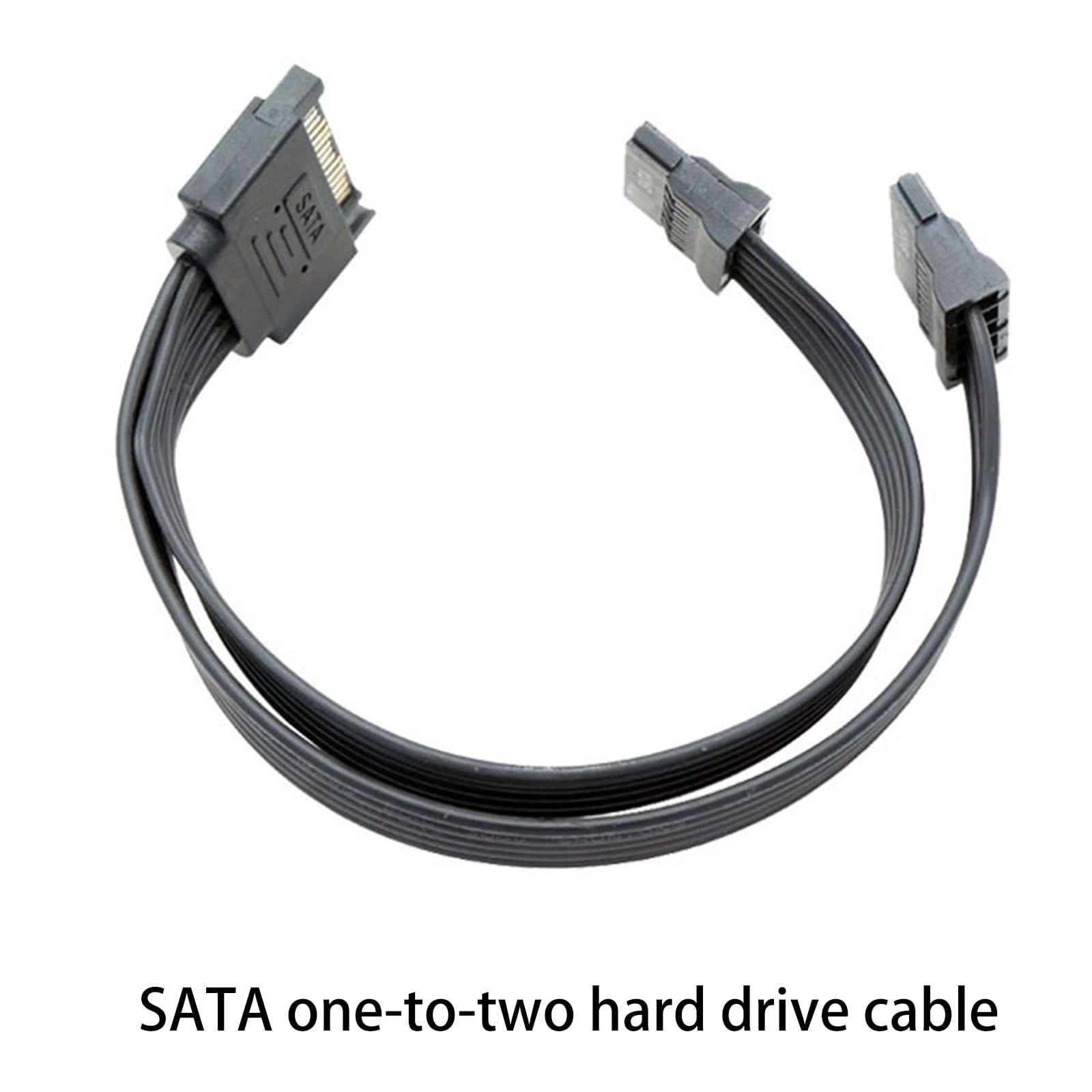 tegongse Sata Power Splitter, 15 Pin Sata Male to Dual 15 Pin Female Power Y Splitter Cable Adapter for Hard Drive HDD SSD