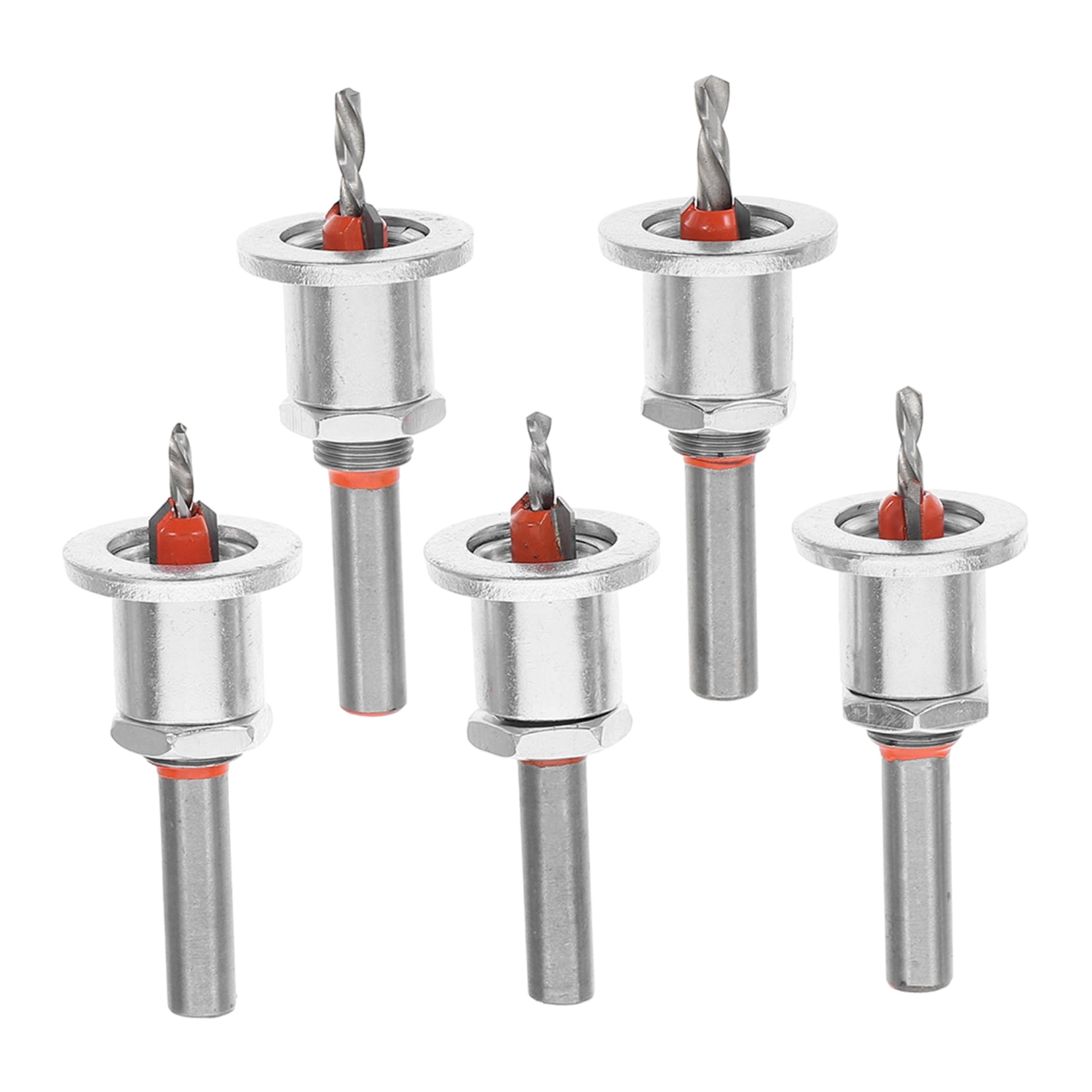 BESTYASH 5Pcs Countersink Drill Bit Set with Replacement Bits for Professional Woodworking Use