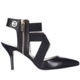 thumbnail image 3 of Womens MICHAEL Michael Kors Meadow Strappy Pointed-Toe Pump Heels - Black, 3 of 6
