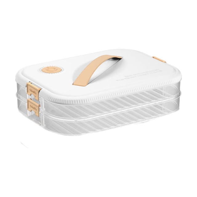 Household Dumpling Box Kitchen Refrigerator Freezer Chronograph Multi-Layer Transparent Food-Grade Ravioli Dumpling Vegetables Etc Storage Preservation Box