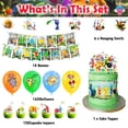 thumbnail image 5 of Juego de vajilla decorativa para fiesta de cumpleaños de Pikmin, pancarta para tarta, bandera desechable para colgar, globos de Pikmin, decoración de cumpleaños, 5 of 5