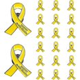thumbnail image 1 of shiyou-20 Pcs Funeral Ribbon Awareness Pins Memorial Lapel Brooches Forever In Our Hearts For Mourning Event, 1 of 4