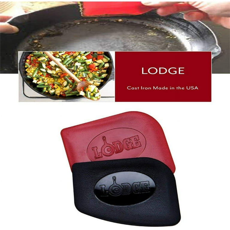 Lodge Polycarbonate Red and Black Pan Scraper, Set of 4