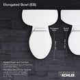 thumbnail image 3 of Kohler K-25224-0 1.28GPF Highline Haut 2 Pièces Allongée Haute Hauteur Toilette - Blanc, 3 of 11