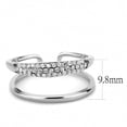 thumbnail image 2 of Womens Rings High polished (no plating) 316L Stainless Steel Ring with AAA Grade CZ in Clear DA247, 2 of 5