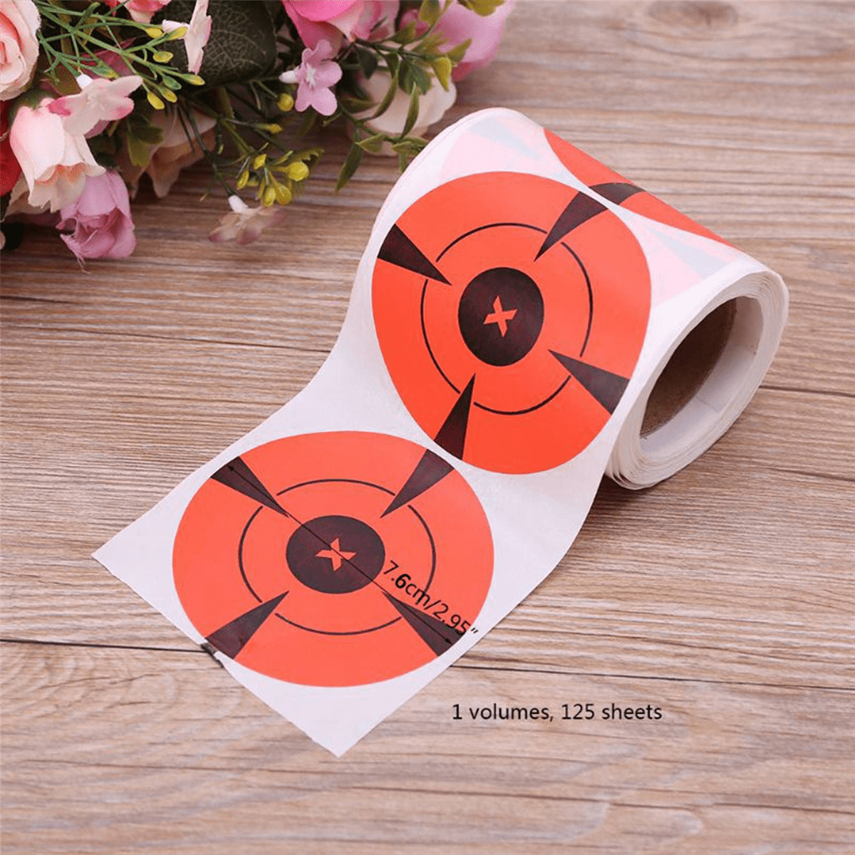5X Target Stickers (Qty 125Pcs 3 Inch) Self Adhesive Targets for Hunting Targets