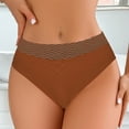 thumbnail image 2 of vigerkar Women's Seamless -Lifting Panties - Mid-Rise Full Coverage Underwear with Color-Block Design & Tummy Control Coffee, XS, 2 of 4