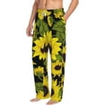 thumbnail image 2 of Balery Men'S Sunflowers In Vintage Pants,Sleepwear Pants,Pajama Pants,Pj Bottoms Drawstring And Pockets-Xx-Large, 2 of 9