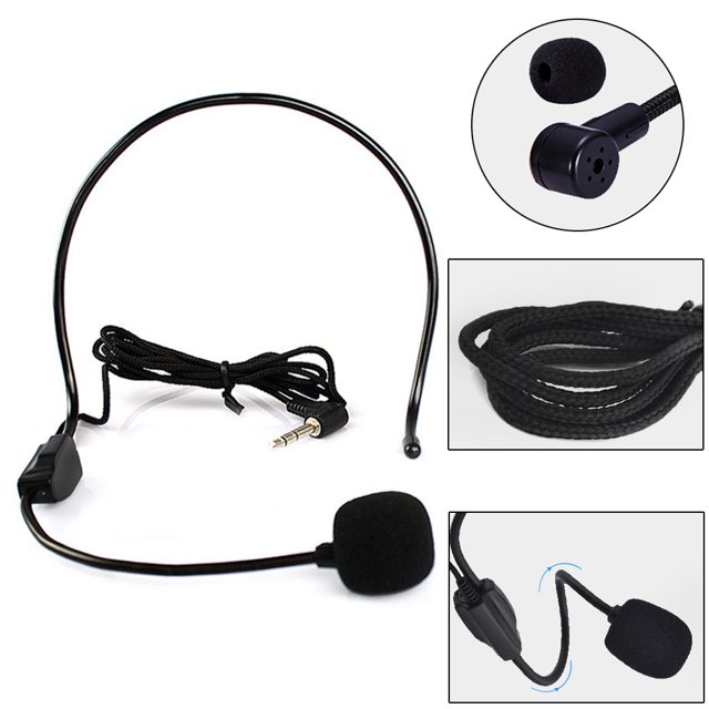Micrófono Auriculares manos libres con cable Sistema de micrófono Megáfono Altavoz Profesor